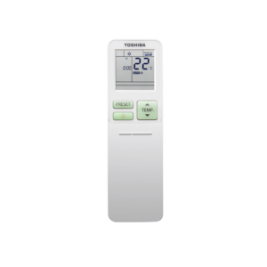 Toshiba Komfortní dálkový IR ovladač vč. týdenního programu provozu a funkce temperování prostoru 8 °C, možnost propojení kabelem – příslušenství pro DAISEIKAI 10 / HAORI / SEIYA / SEIYA Classic 2